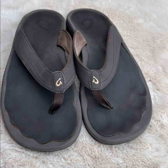 OluKai Kulapa Kai Flip Flop Thong Sandal Shoes Brown Java Wood Womens Size 9 - Picture 2 of 5